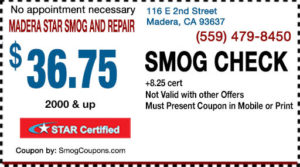 Smog Coupon Madera